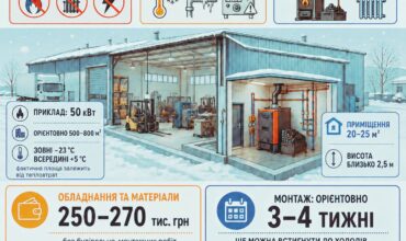 Резервна твердопаливна котельня для підприємства: потужність, бюджет і монтаж